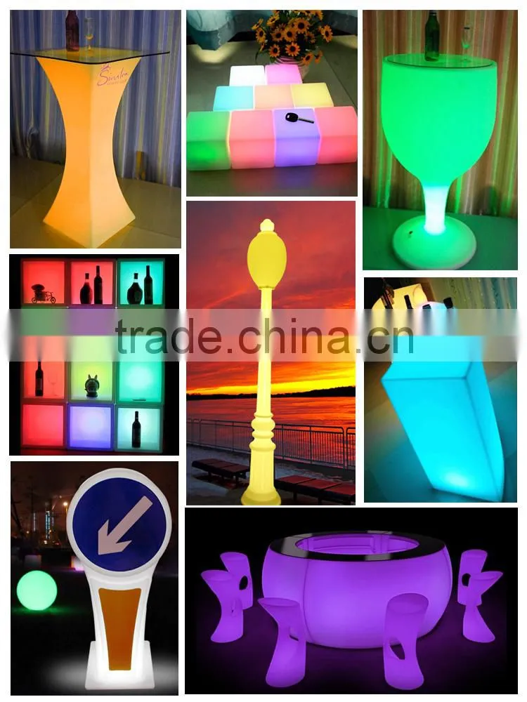 2017 Rechargeable LED Furniture Garden Event Club Outdoor Bar table