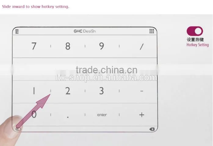 Hot selling Ultra-thin Smart Keypad , Intelligent Tourch Board of glass Number keyboard For Macbook