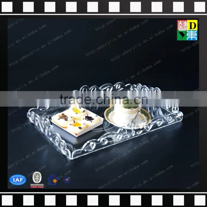 Hot sale acrylic fruit tray snakes tray in food grade from shenzhen yidong