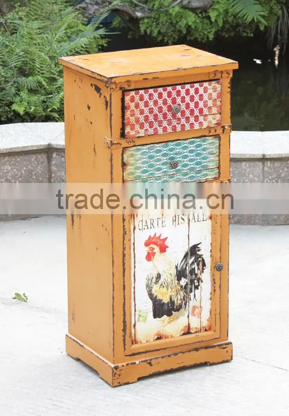 American style antique yellower wooden Cabinet