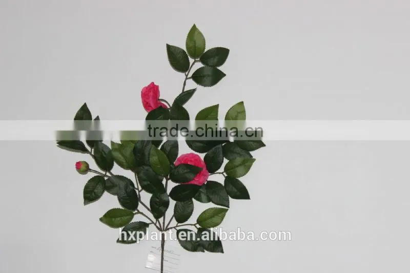 China factory direct plastic artificial camellia leaves making