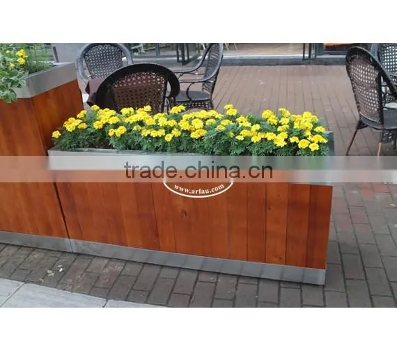 wooden flower pots planters