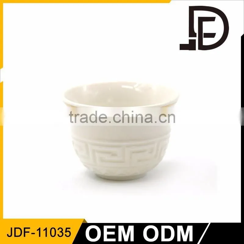 Hot selling Ramadan gift 12pcs cawa mini cup and saucers, white espresso cups saucers