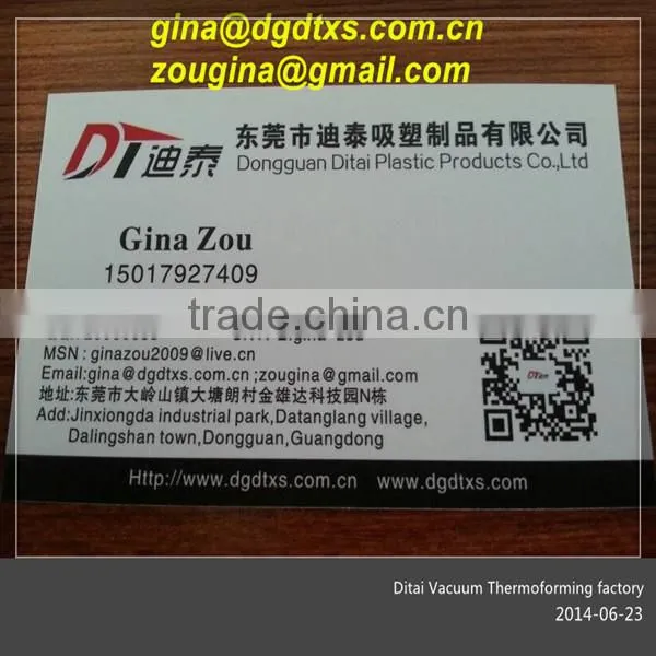 Vacuum forming plastic advertising products