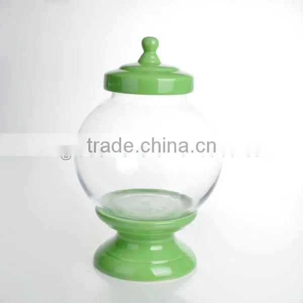 colorful ceramic lid and stand for water jar and juice jar