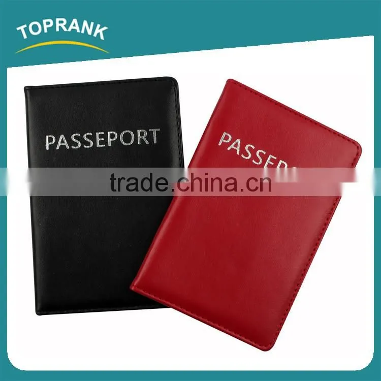 Toprank Fashion Design Popular Custom Personalized PU Passport Holder Travel Passport Wallet Card Holder