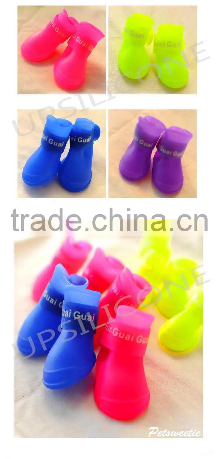 silicone pet dog shoe watherproof dog shoe