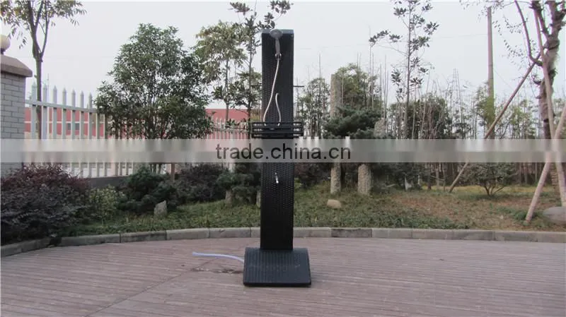 wicker rattan garden shower