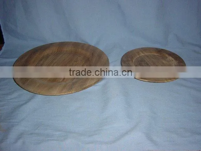 round wooden tray