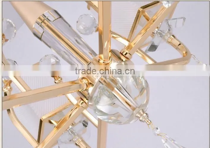M960 Momoda decorations luxury simple Crystal living room bedroom golden home lighting chandelier pendant lamp