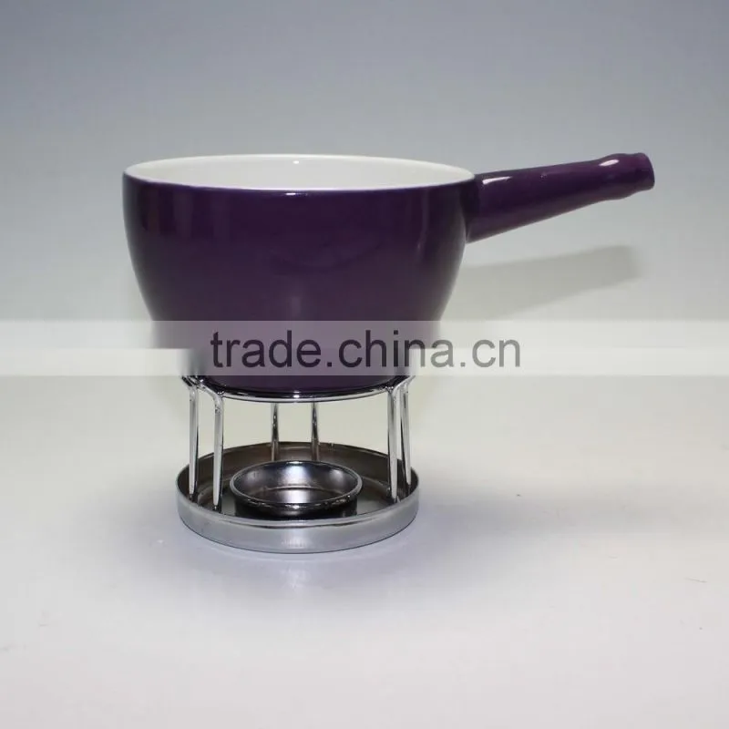 Chocolate Fondue Set with Metal Base