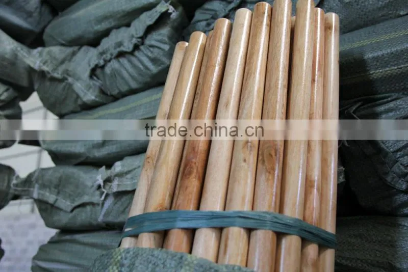 Natural/ Varnished/ PVC coated wood handle for mops/ broom