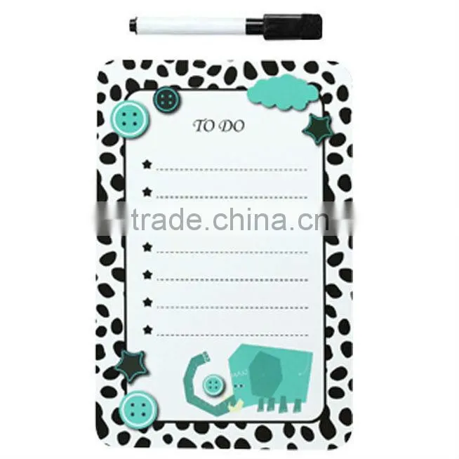 2013 hot selling rectangle sahped cute white board,children writing white board
