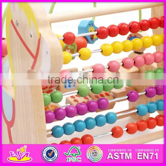 2016 brand new wooden beads toy, lovely wooden beads toy, preschool wooden beads toy W11B086