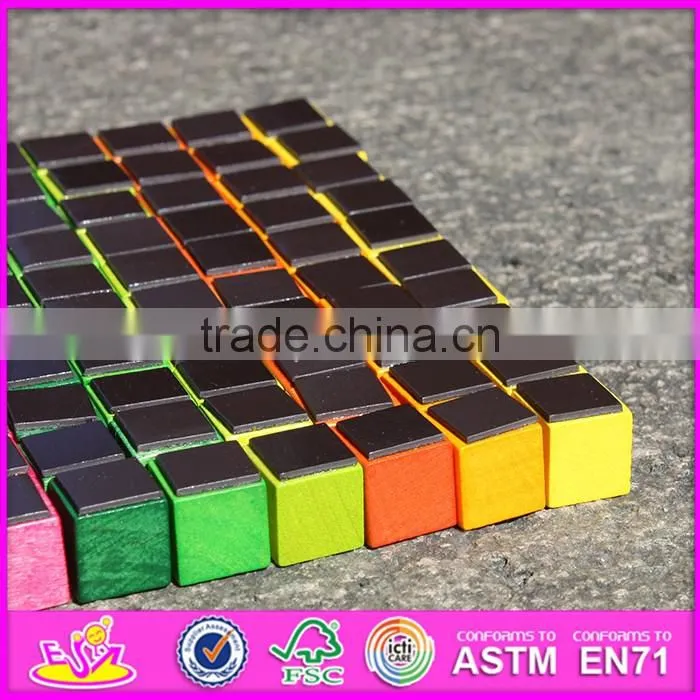 2017 new design 100 pieces educational magnetic wooden building blocks for toddlers W13A118