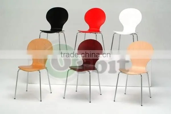 Restaurant design white leather modern dining chair, side chair, coffee chair