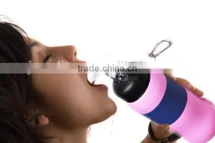 Folding hot and cold water bottle silicone