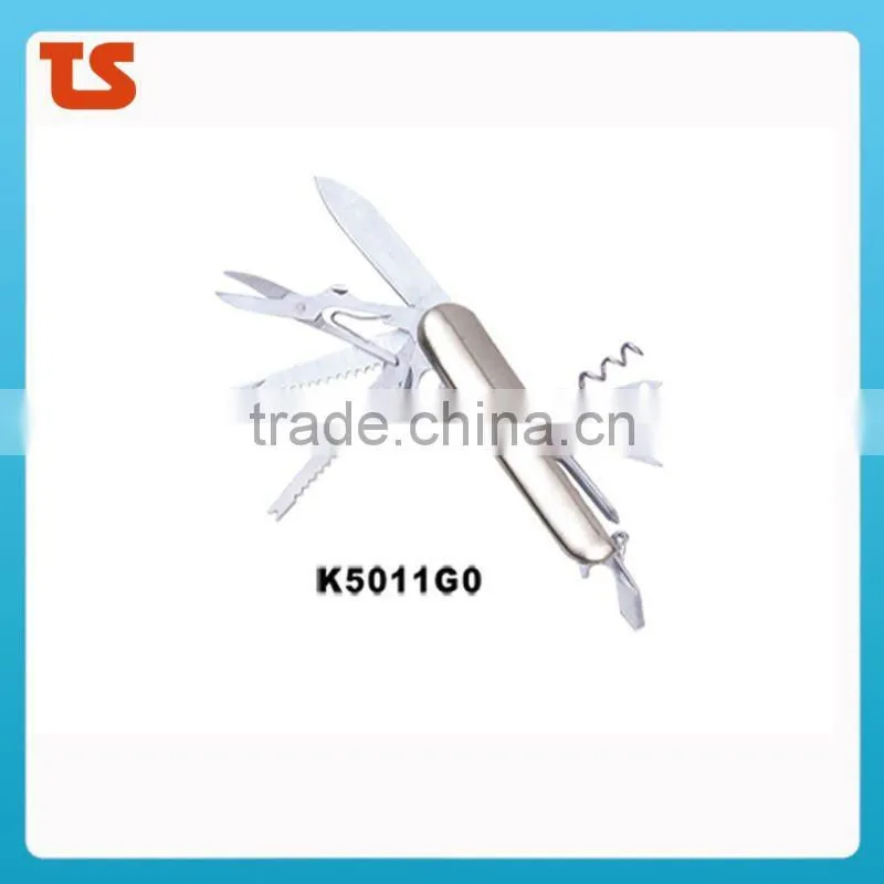 2014 New design multi function novelty pocket knife with LED light K5011G4