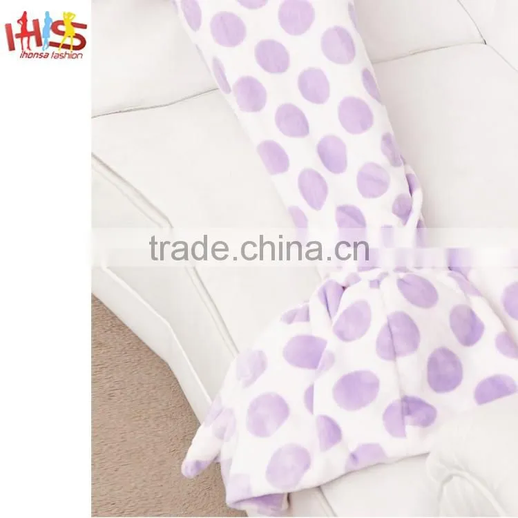 Pink Polka Dot Cute Mermaid Blanket Customize Mermaid Tail Blanket HSB7566