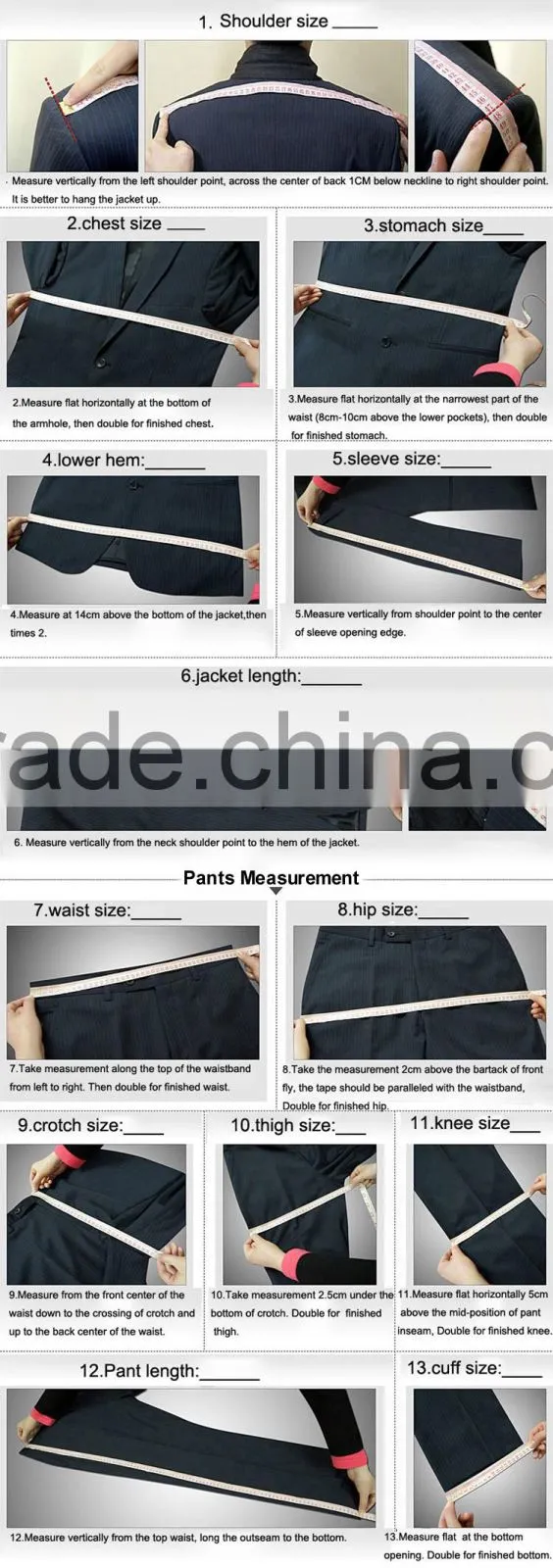 New arrival latest pant coat picture custom suit pant coat 10 years experience china men suit factory