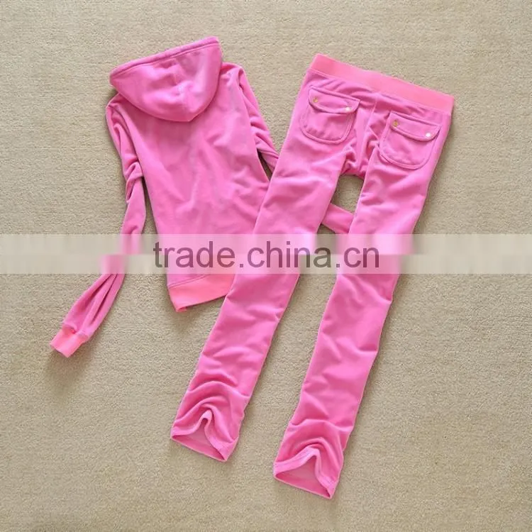 designer woman fleece hoodie suit ladies sports wear women winter tracksuit
