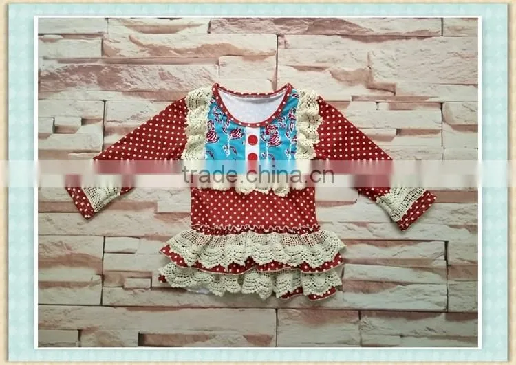 2017 new fashion baby girls boutique a cartoon fish-patterned worn by a girl in autumn or winter outfit