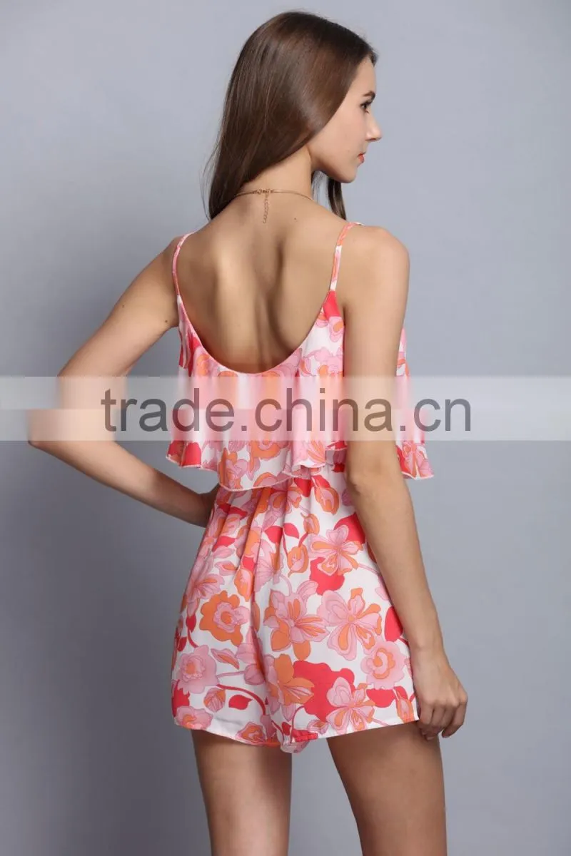 New fashion Ladies dresses sleeveless summer Korean floral dress for sale
