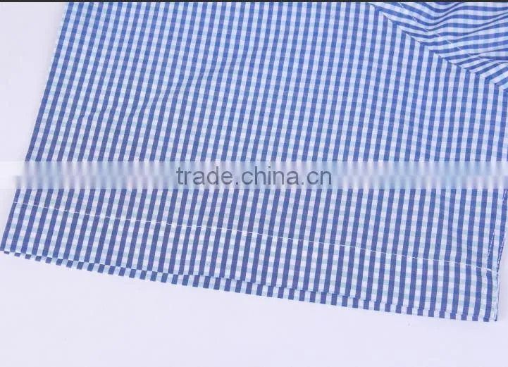 2017 Spring lastest plaid short sleeve shirt