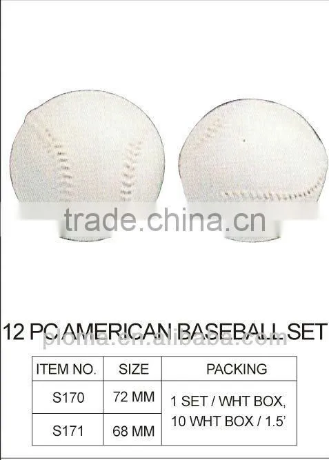 KID OUTDOOR TOYS (S171) 12PC AMERICAN BASEBALL SET