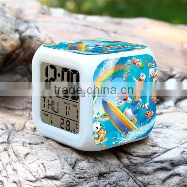 (Promotion gift) Mickey & Minnie Mouse design alarm clock, Digital alarm clock cheap price, Cartoon design desk clocks