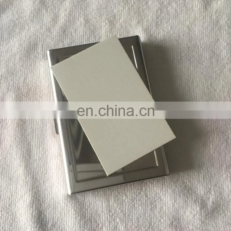 Name card case with aluminum sheet for sublimation