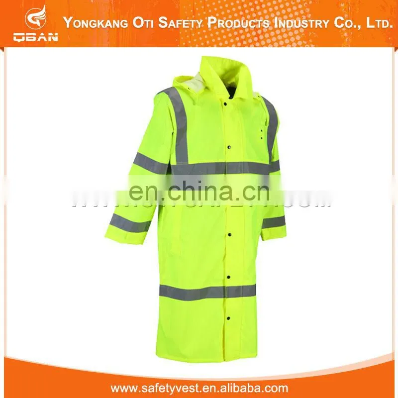 Cheap High Visibility Reflective Safety Pvc Military Poncho Raincoat