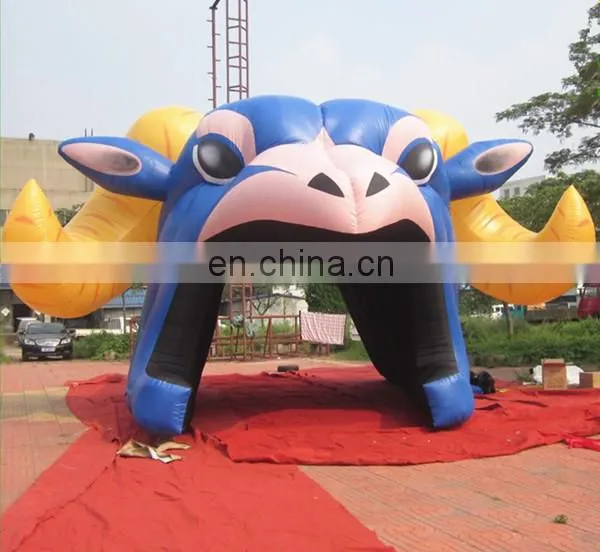 Giant InflatableI sheep mascot Tunnel/inflatable sport event tunnel /inflatable cartoon tunnel