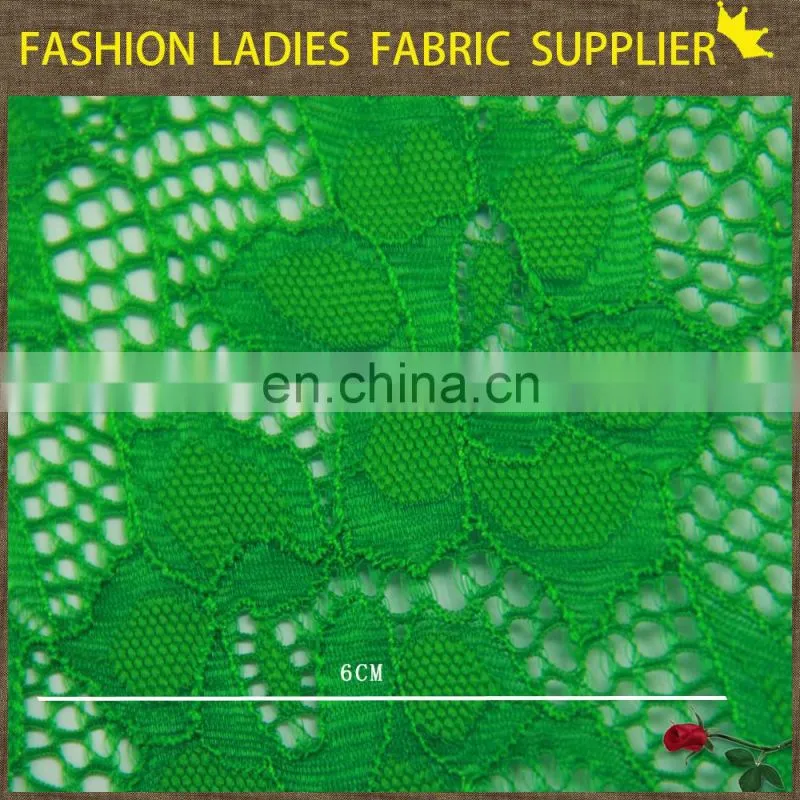 2015 new style nyon and cotton organic lace dyeing knit fabric