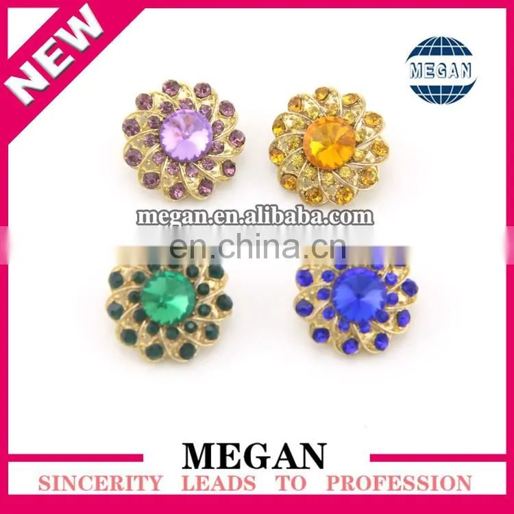 wholesale snap jewelry button flower metal rhinestone pearl buttons