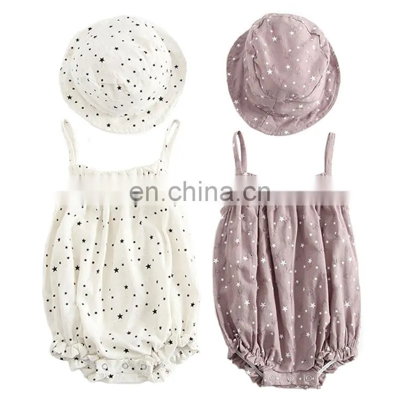 Summer Sleeveless Infant Rompers Casual 100% Cotton Newborn Bodysuit