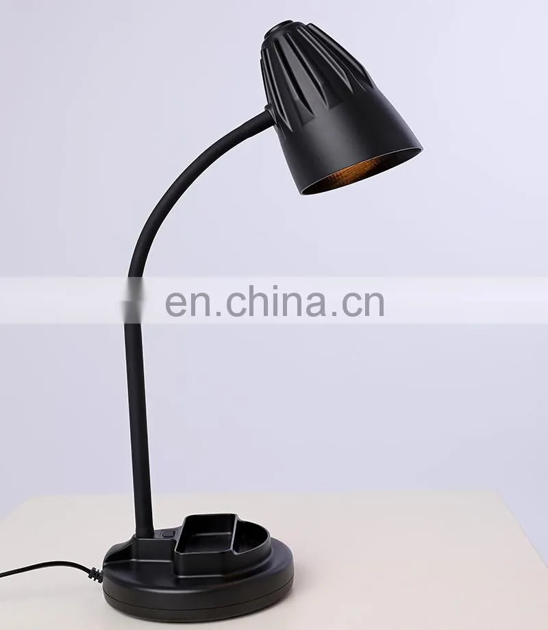 Classical black design indoor decor light reading table lamp for bedroom
