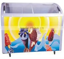 ice cream display glass sliding door chest freezer