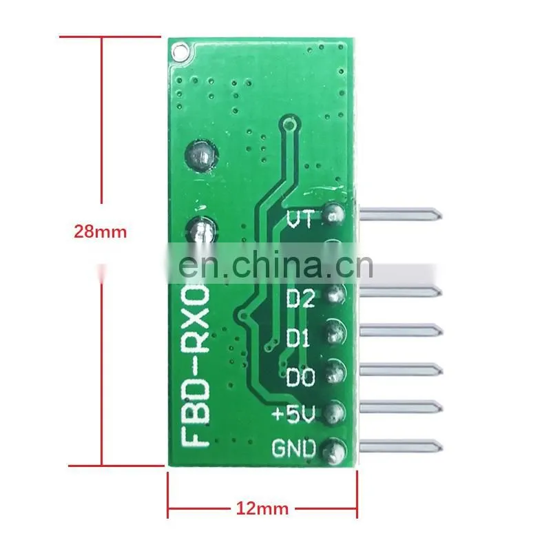 Wireless 433Mhz RF Module Receiver and Transmitter Remote Control Built-in Learning Code 1527 Decoding 4 Channel Output