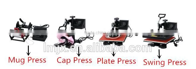 New Design 5 in 1 Heat Press Machine For T shirt/Mug/Cap/Plate/phone cases
