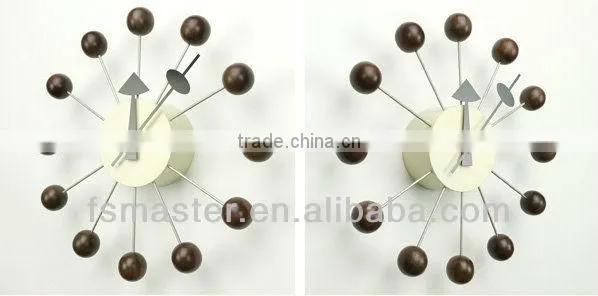 fashion beautiful George walnut Ball Clock