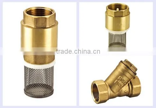 brass check valve with filter and plastic core CE proved