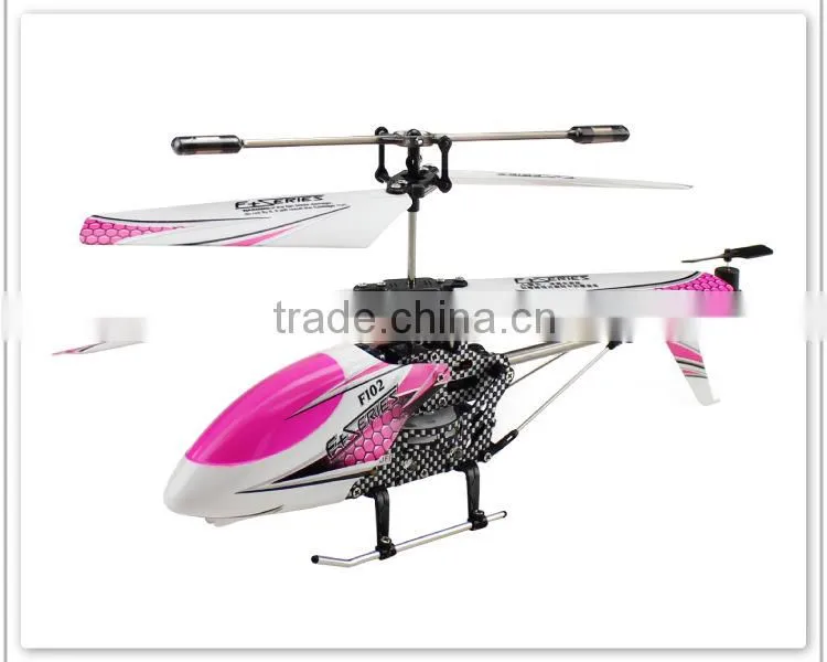 F102 3.5 CH IR RC Helicopter Mini Metal Remote Control Helicopter Gyro RTF