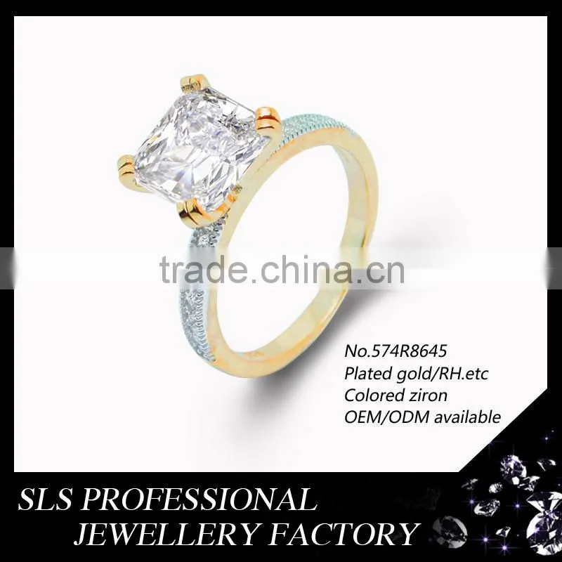 925 sterling silver jewelry factory wholesale zircon ring costome jewelry gold plated jewelry ring