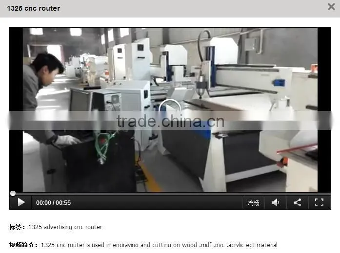 China supply 1325 advertising cnc router engraving machine