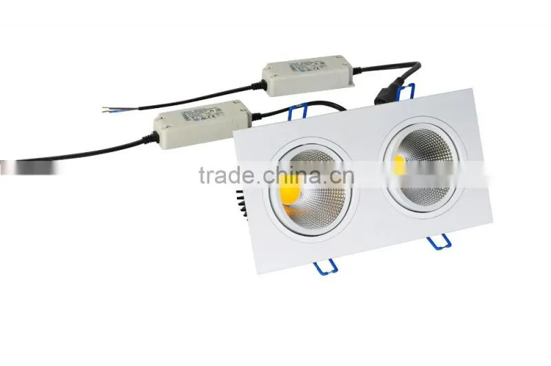2*20W ra>80 ceiling light China hot sale COB LED downlight with CE ROHS