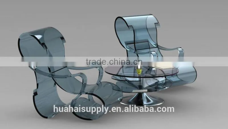 Transparent Acrylic Sun Lounger chair or indoor leisure chair
