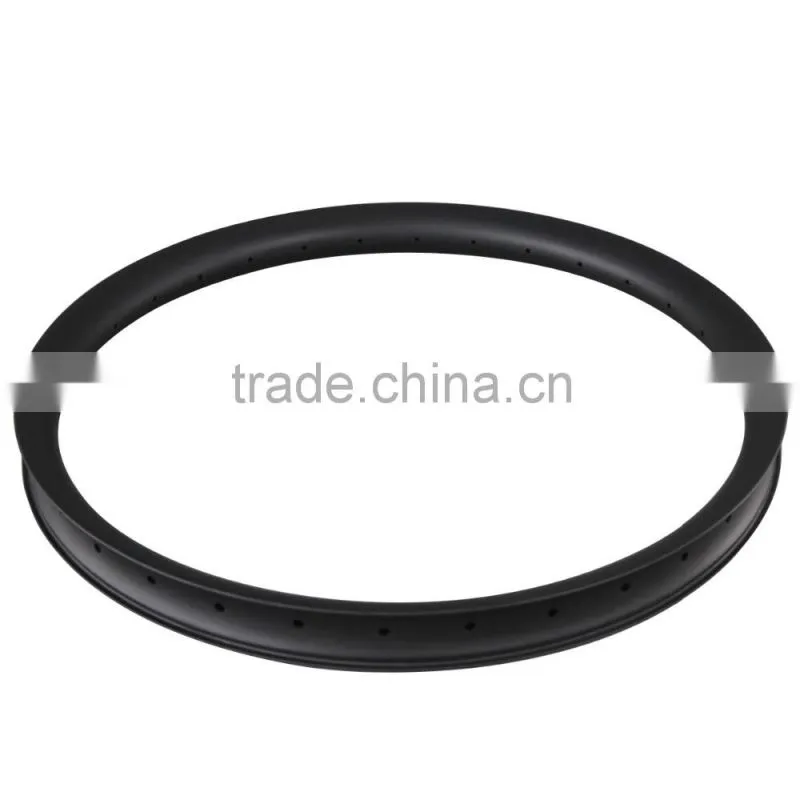 Carbon beadless 50mm wide bicycle 650b+ carbon rims for 27.5 plus bikes tubeless compatible