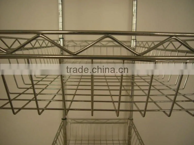 3-layer shopping basket/display stand/wire shelving