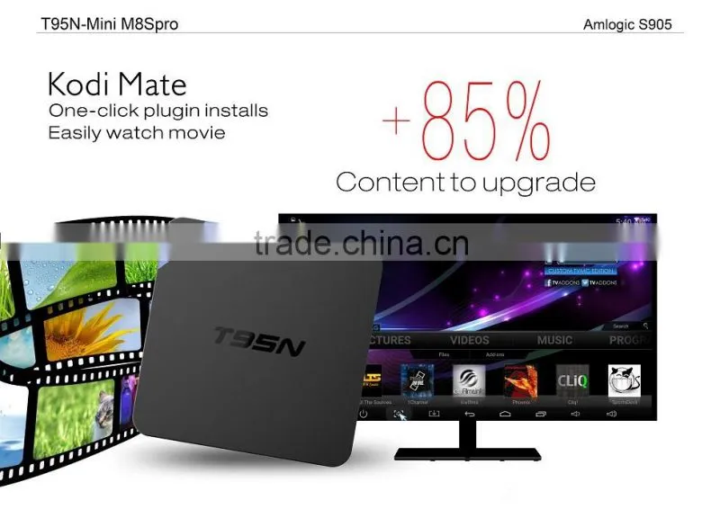 Vensmile T95N Mini M8Spro 2GB/8GB Amlogic S905 T95N Mini M8Spro Android 5.1 Smart tv box Kodi 16.0 t95n tv box